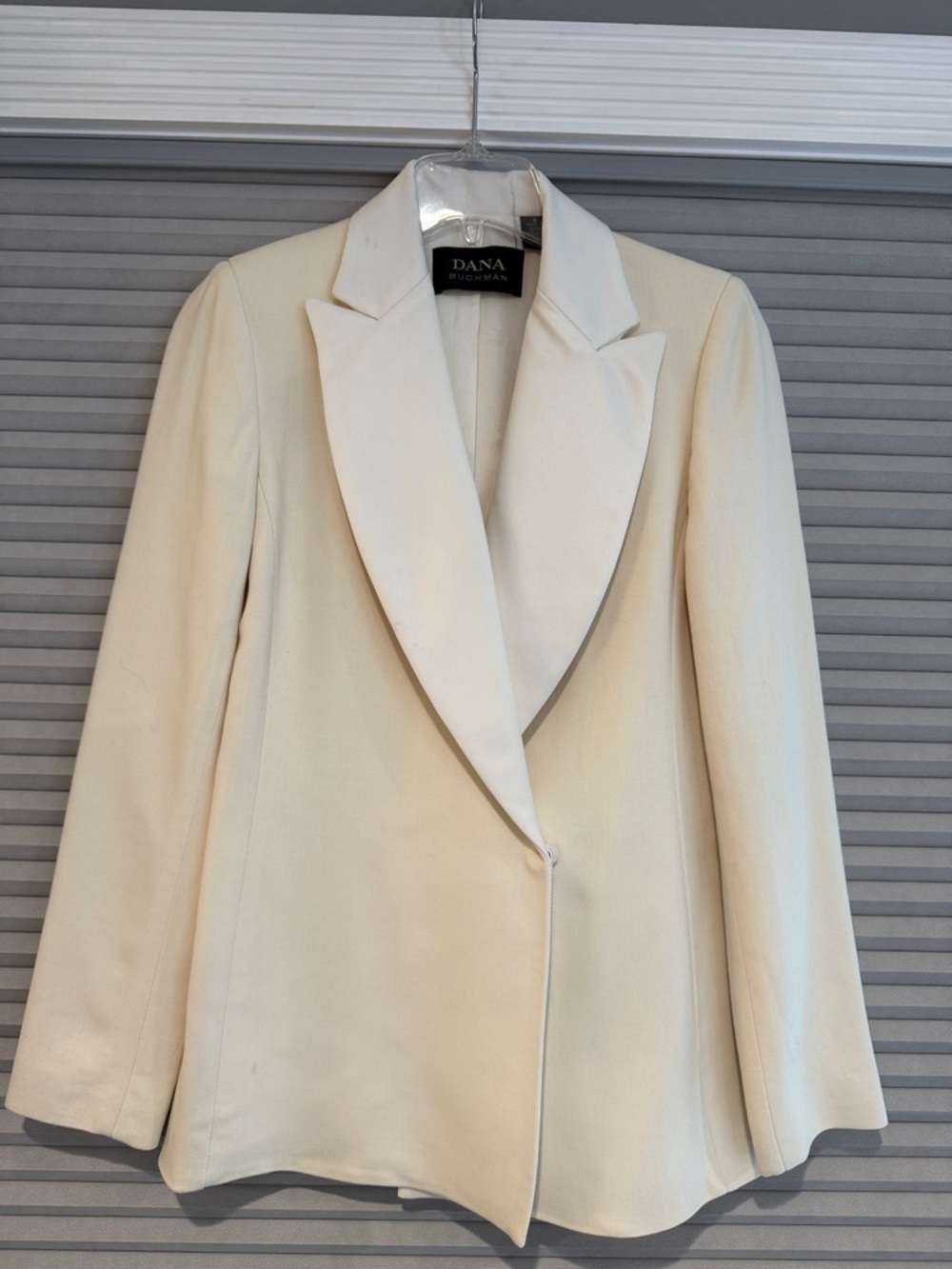 Dana Buchman Cream Single-Button Tailored Blazer